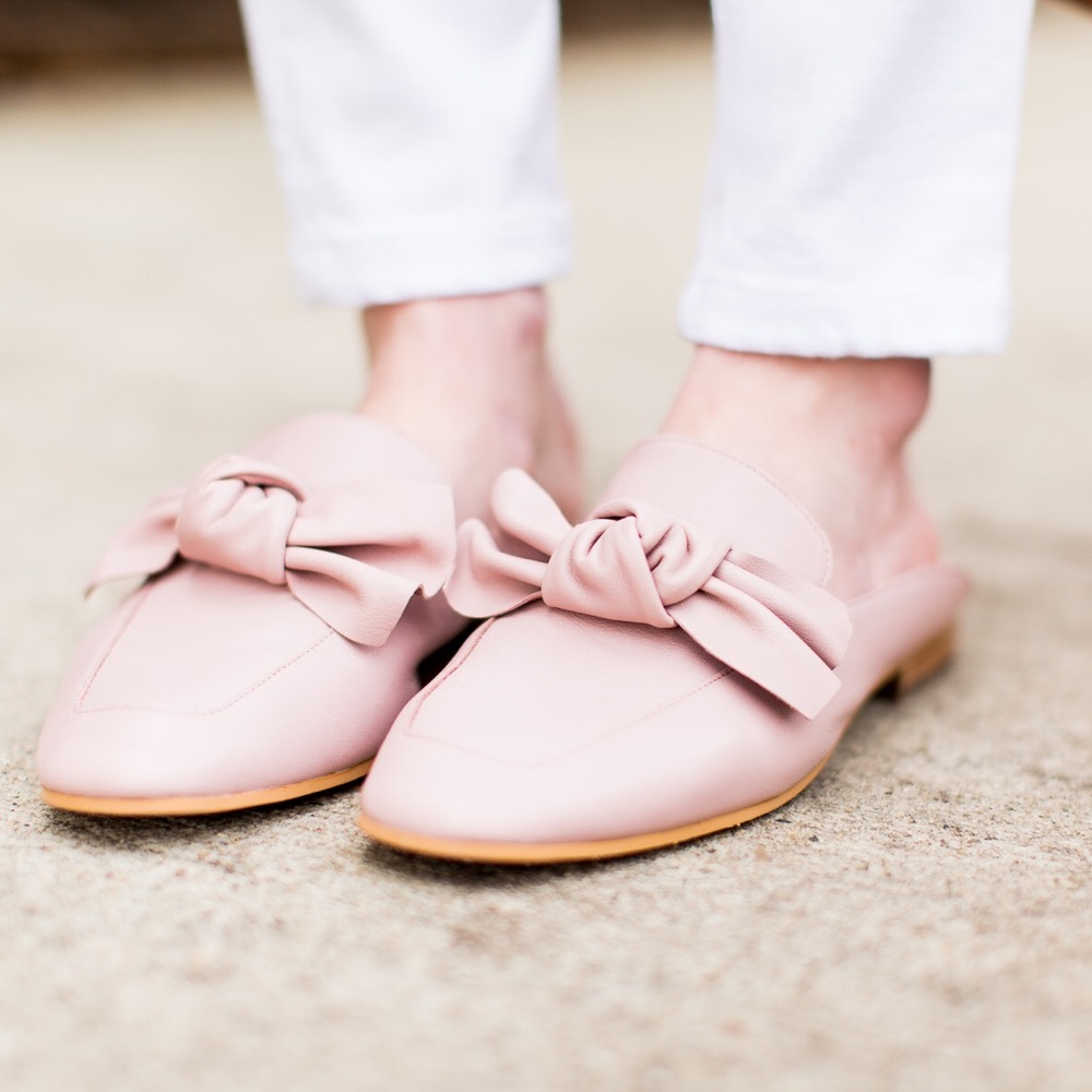 BP Dusty Pink Maddy Bow Mules